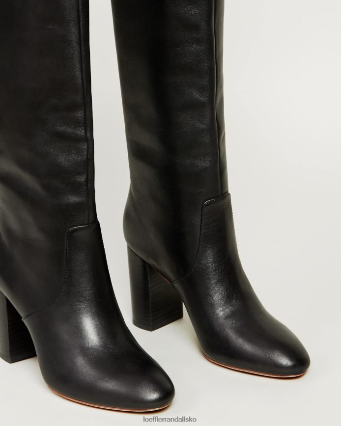 Kvinder Loeffler Randall gylden høj støvle sort sko P64XZ4269