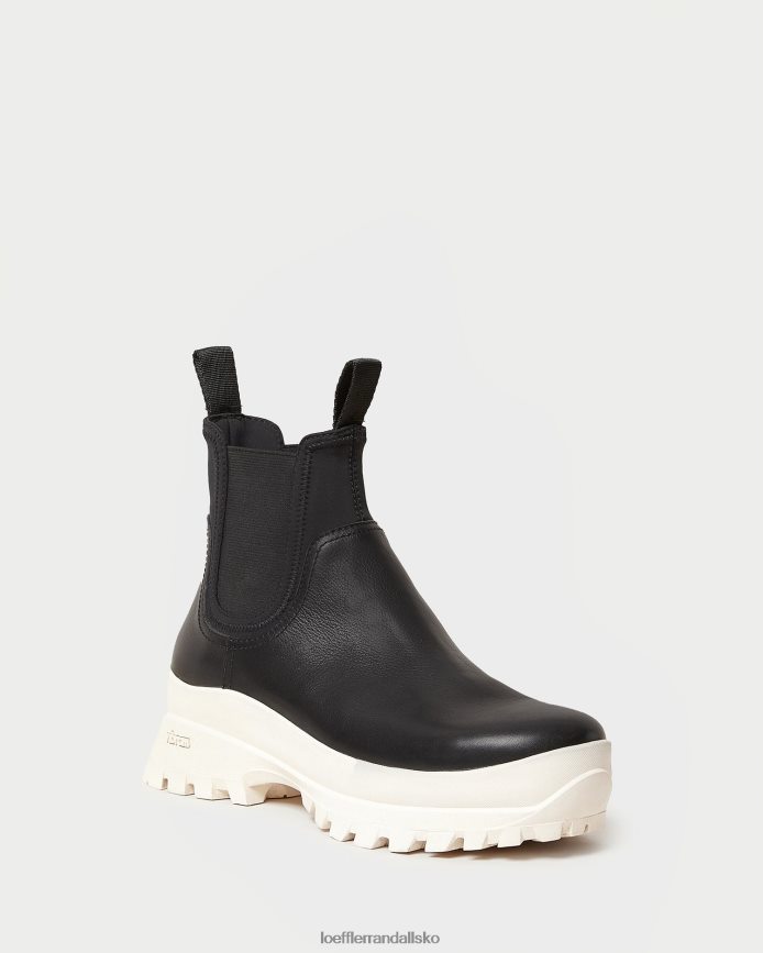 Kvinder Loeffler Randall tara creme vejr støvle sort hvid sko P64XZ4280