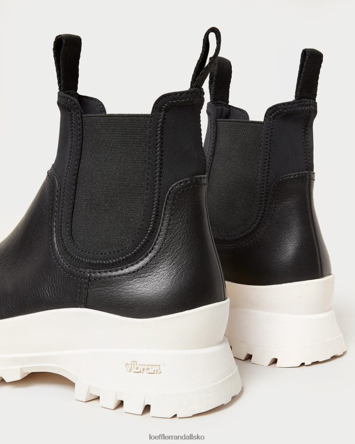 Kvinder Loeffler Randall tara creme vejr støvle sort hvid sko P64XZ4280