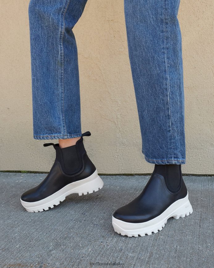 Kvinder Loeffler Randall tara creme vejr støvle sort hvid sko P64XZ4280