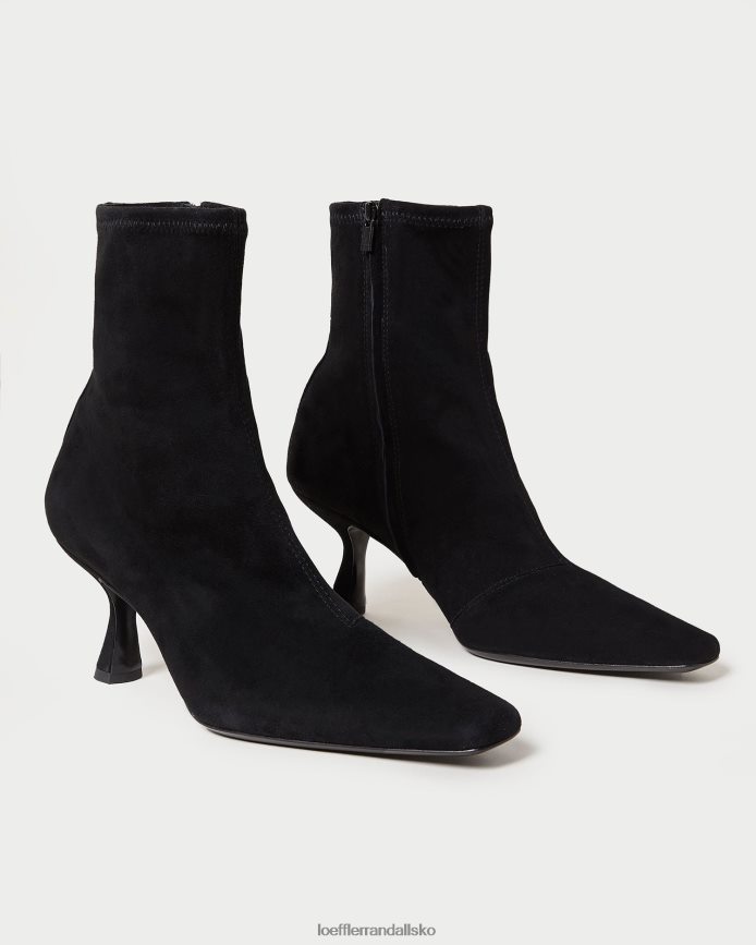 Kvinder Loeffler Randall thandy buet støvle i ruskind sort sko P64XZ4289