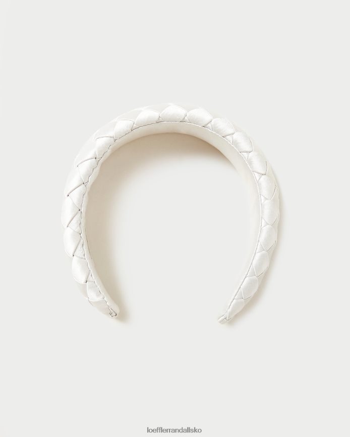Kvinder Loeffler Randall altid puffy vævet pandebånd fløde tilbehør P64XZ4146