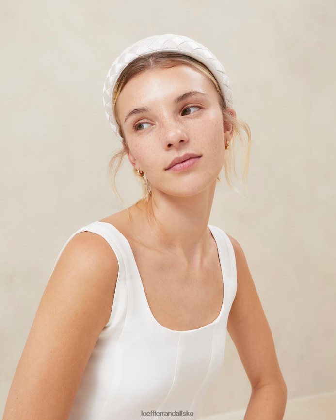 Kvinder Loeffler Randall altid puffy vævet pandebånd fløde tilbehør P64XZ4146