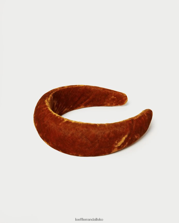Kvinder Loeffler Randall bellamy fløjls pandebånd okker tilbehør P64XZ4145