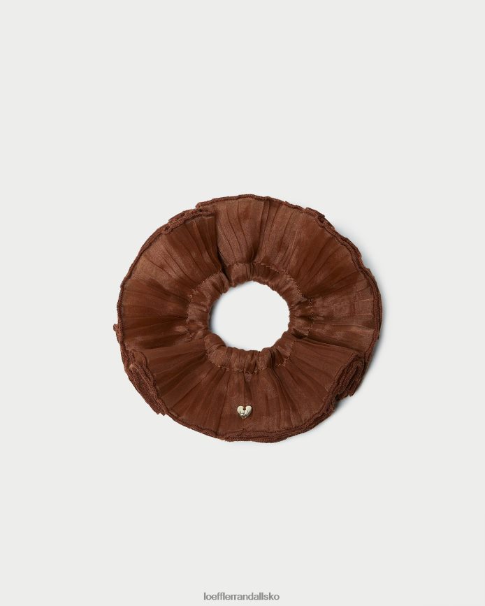 Kvinder Loeffler Randall emmy plisseret lag scrunchie Brun tilbehør P64XZ4166