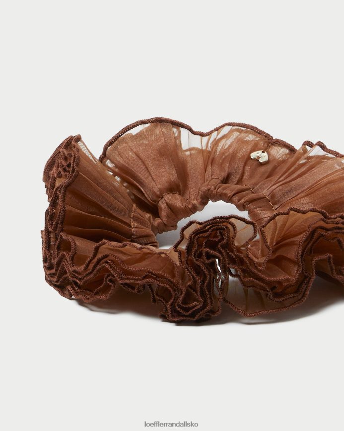 Kvinder Loeffler Randall emmy plisseret lag scrunchie Brun tilbehør P64XZ4166