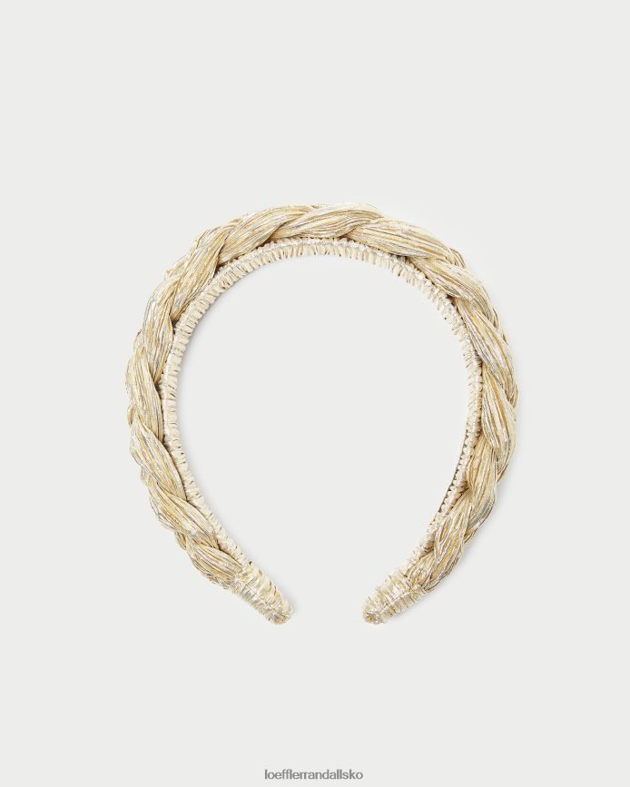 Kvinder Loeffler Randall lilla flettet pandebånd guld tilbehør P64XZ4139
