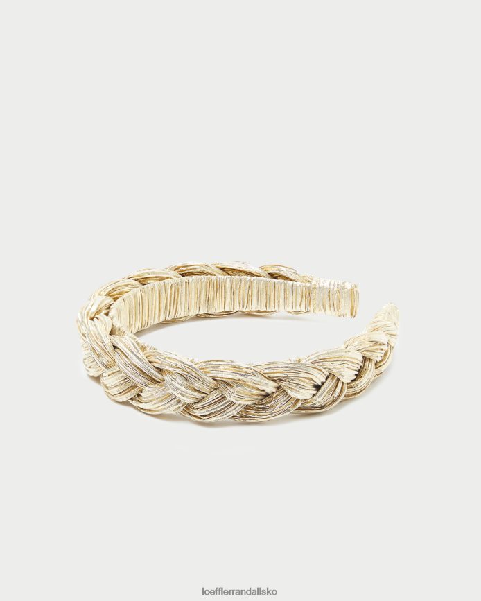Kvinder Loeffler Randall lilla flettet pandebånd guld tilbehør P64XZ4139