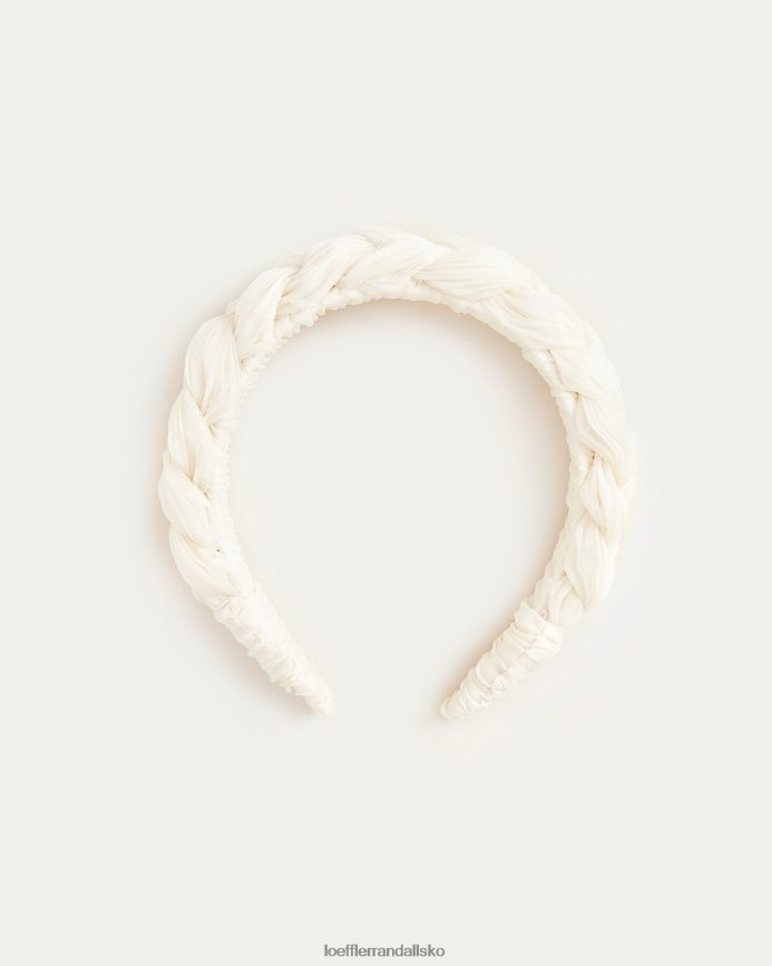 Kvinder Loeffler Randall lilla flettet pandebånd perle tilbehør P64XZ4137