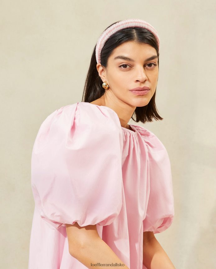 Kvinder Loeffler Randall marina puffy pandebånd blød pink gingham tilbehør P64XZ4163