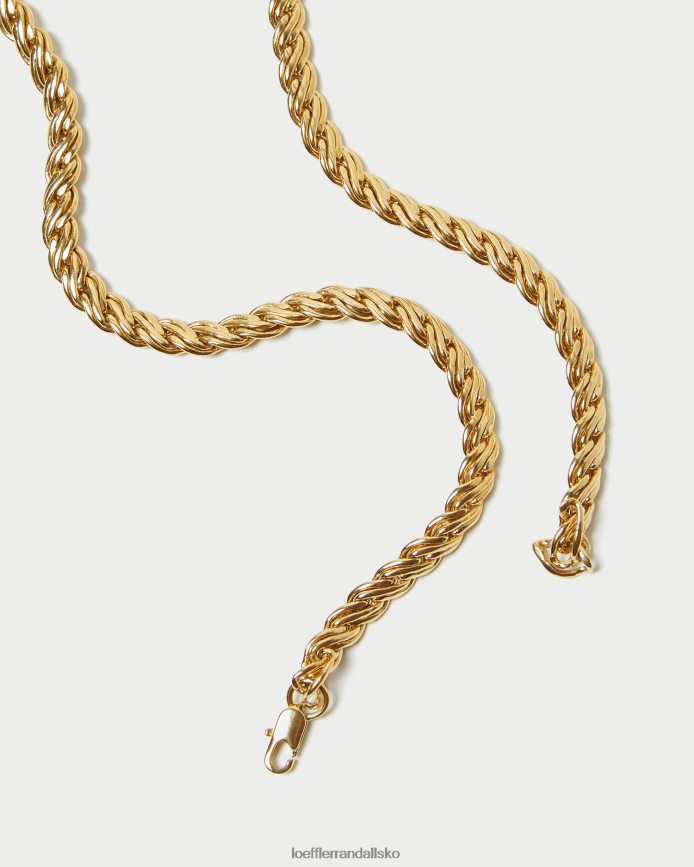 Kvinder Loeffler Randall allegra låse kæde halskæde guld tilbehør P64XZ4409