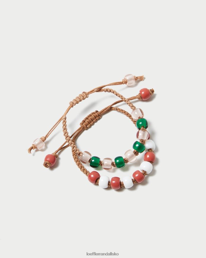 Kvinder Loeffler Randall zena armbåndsæt med perler lyserød multi tilbehør P64XZ4407