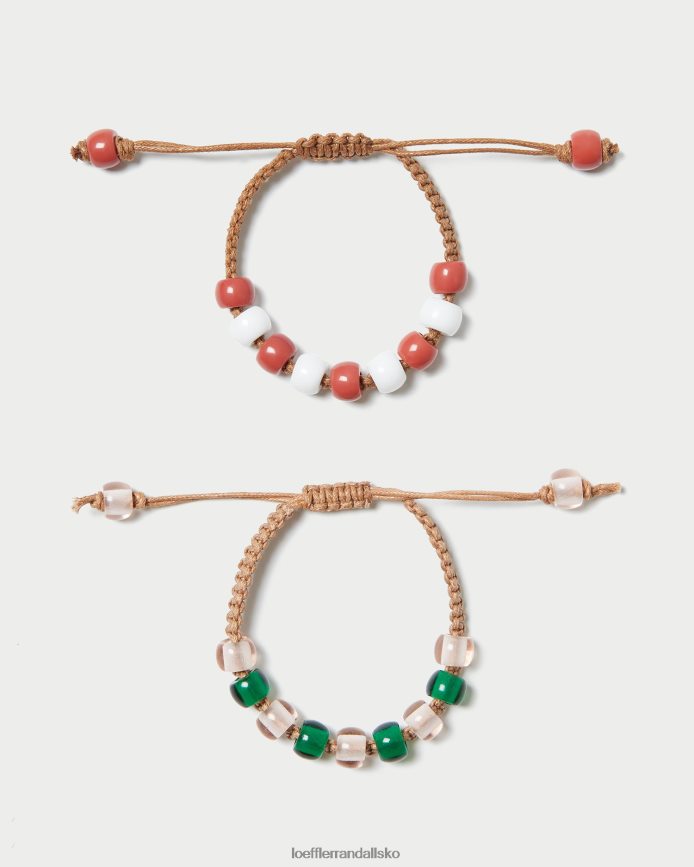 Kvinder Loeffler Randall zena armbåndsæt med perler lyserød multi tilbehør P64XZ4407