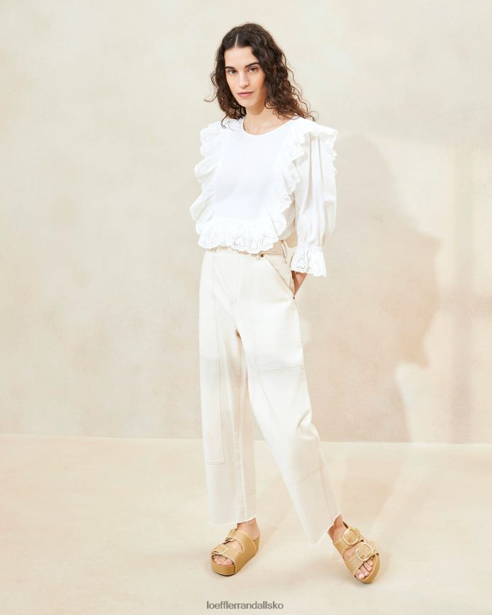 Kvinder Loeffler Randall roy tømrerbukser fløde tøj P64XZ4215