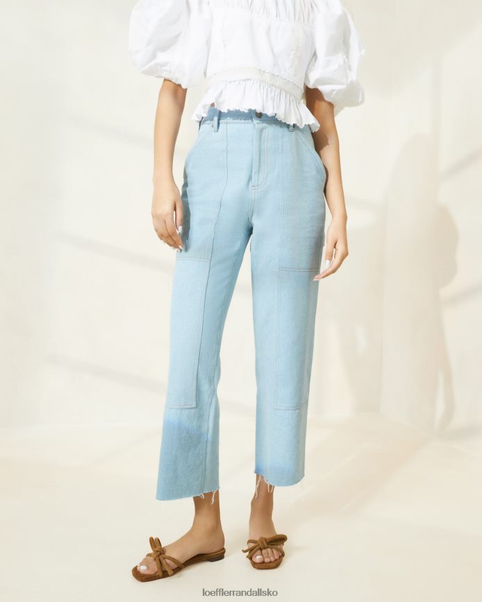 Kvinder Loeffler Randall roy tømrerbukser let denim tøj P64XZ4216