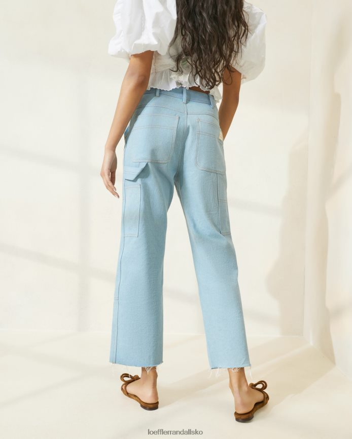 Kvinder Loeffler Randall roy tømrerbukser let denim tøj P64XZ4216