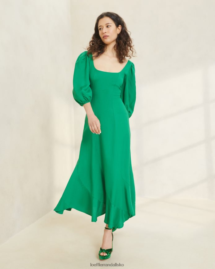 Kvinder Loeffler Randall carmina curve kjole smaragd tøj P64XZ4185