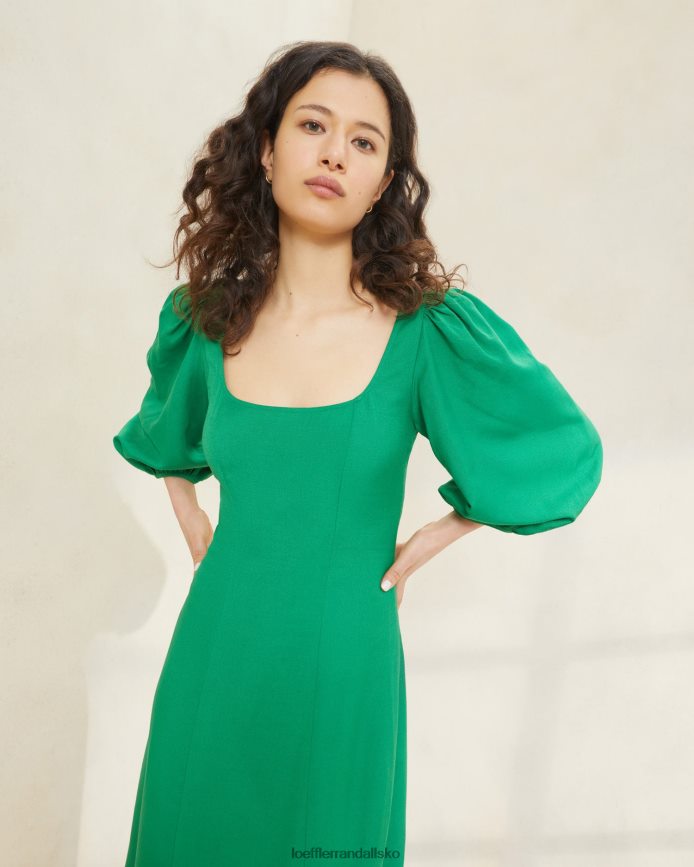 Kvinder Loeffler Randall carmina curve kjole smaragd tøj P64XZ4185