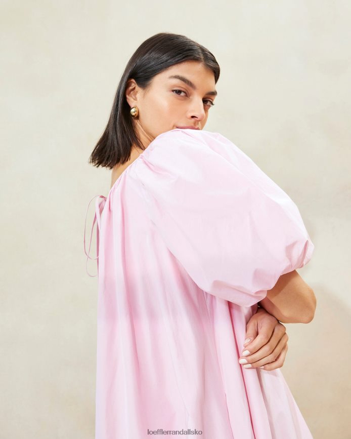 Kvinder Loeffler Randall mimi pink oversized puff-sleeve kjole blød pink tøj P64XZ4183