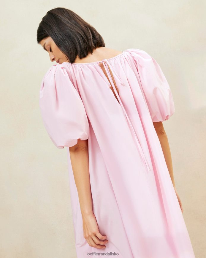 Kvinder Loeffler Randall mimi pink oversized puff-sleeve kjole blød pink tøj P64XZ4183