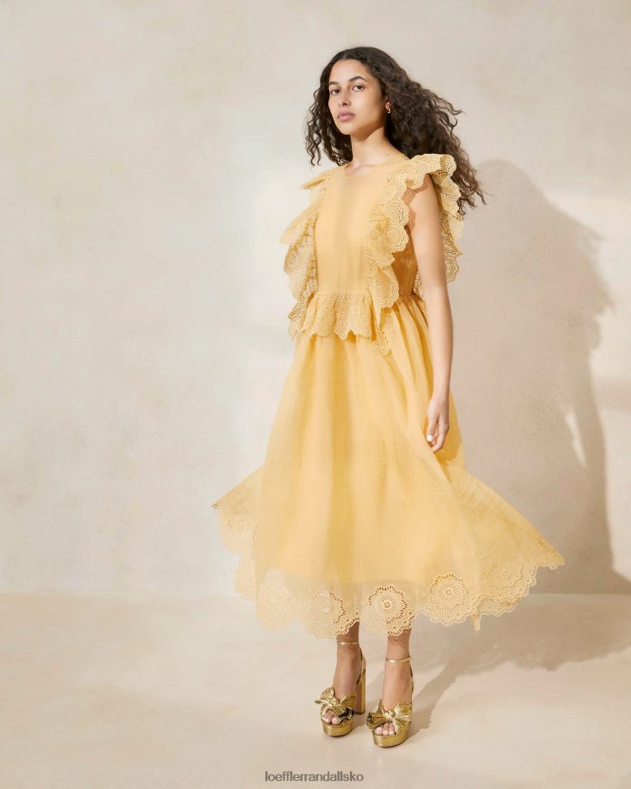 Kvinder Loeffler Randall naomi broderet flosset kjole klit tøj P64XZ4192
