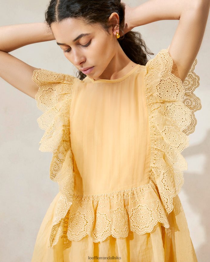Kvinder Loeffler Randall naomi broderet flosset kjole klit tøj P64XZ4192