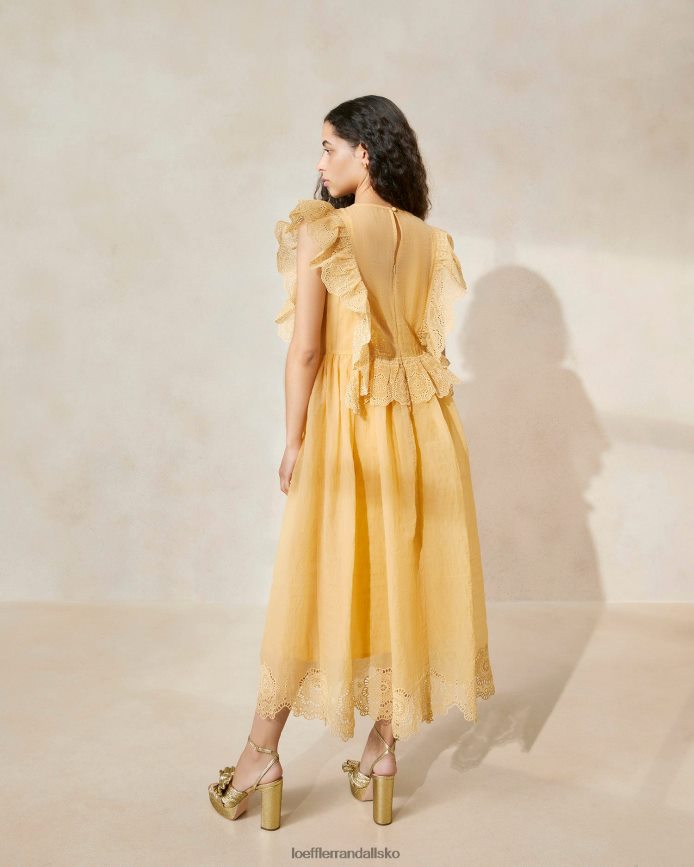 Kvinder Loeffler Randall naomi broderet flosset kjole klit tøj P64XZ4192