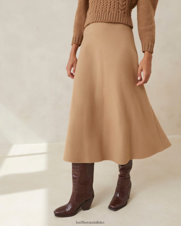 Kvinder Loeffler Randall charissa cirkel nederdel kamel tøj P64XZ4219