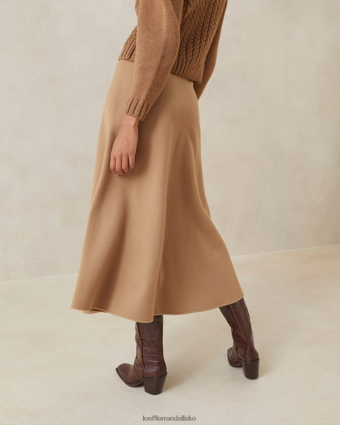 Kvinder Loeffler Randall charissa cirkel nederdel kamel tøj P64XZ4219