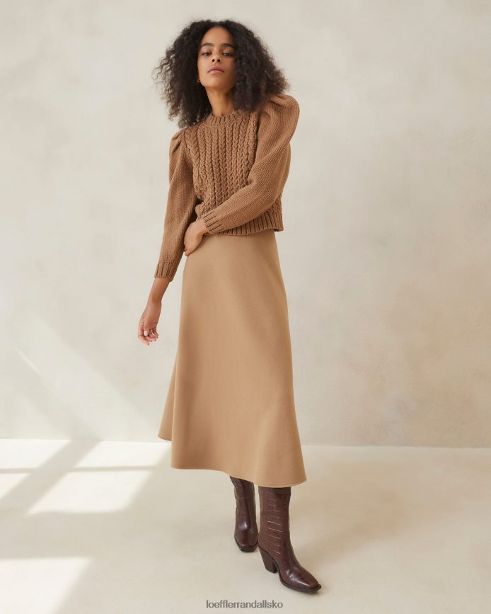 Kvinder Loeffler Randall charissa cirkel nederdel kamel tøj P64XZ4219