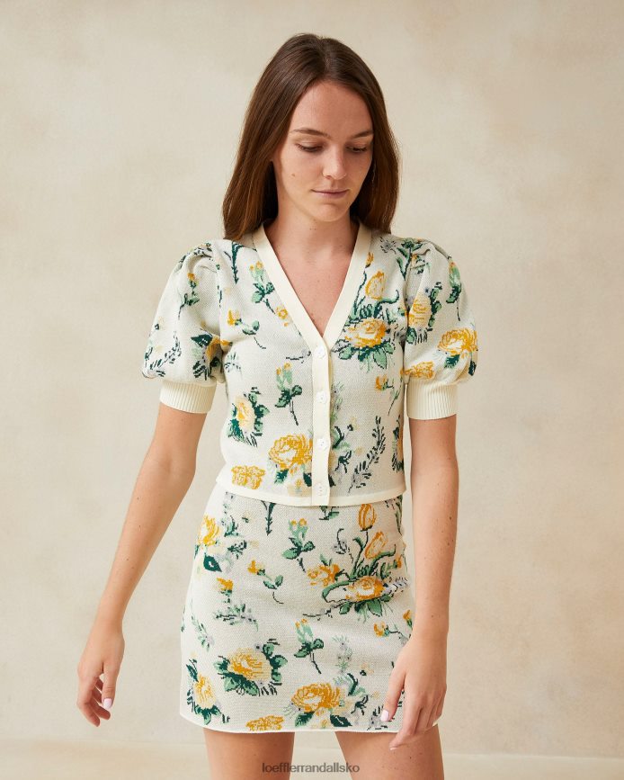 Kvinder Loeffler Randall connie jacquard mini nederdel nova blomstret tøj P64XZ4245