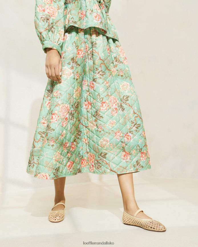 Kvinder Loeffler Randall donna bindejakke foran salvie botaniske blomster tøj P64XZ4254