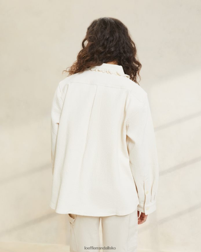 Kvinder Loeffler Randall zeke eyelet chore coat ecru tøj P64XZ4260