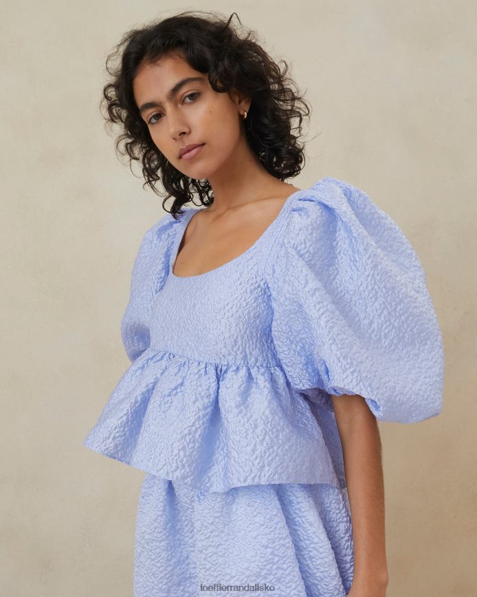 Kvinder Loeffler Randall jessalyn quiltet top blå tøj P64XZ4250