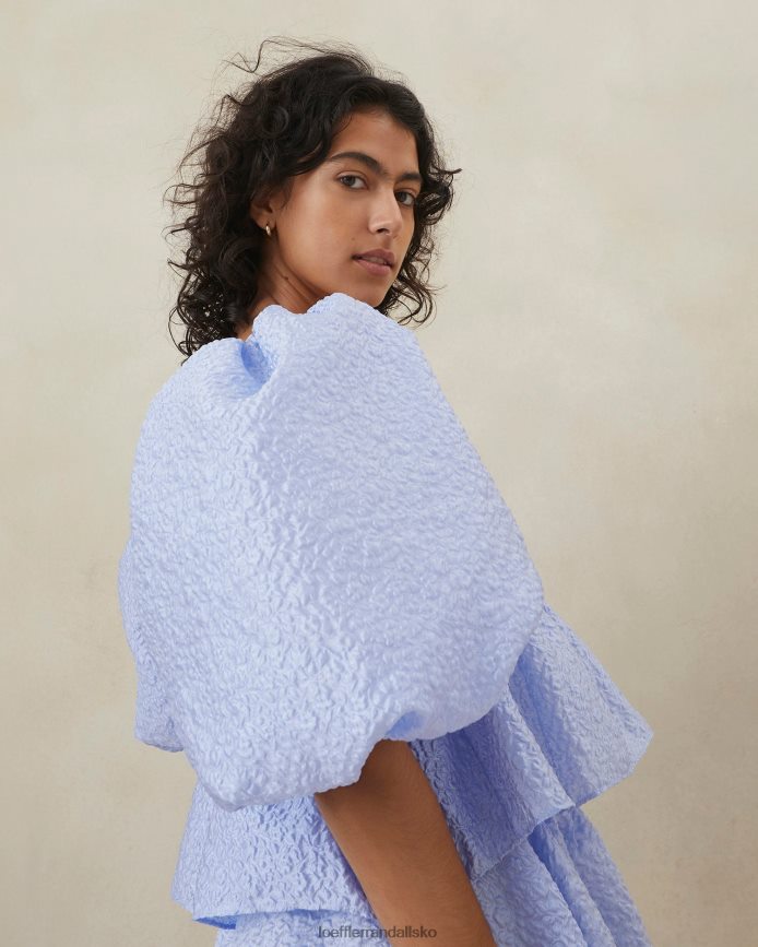 Kvinder Loeffler Randall jessalyn quiltet top blå tøj P64XZ4250
