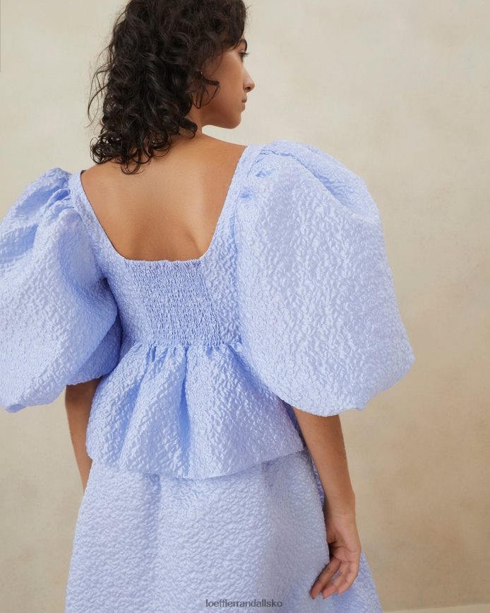 Kvinder Loeffler Randall jessalyn quiltet top blå tøj P64XZ4250