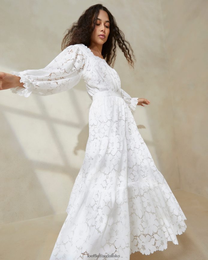 Kvinder Loeffler Randall lilibet creme top med firkantet halsudskæring elfenben tøj P64XZ4198