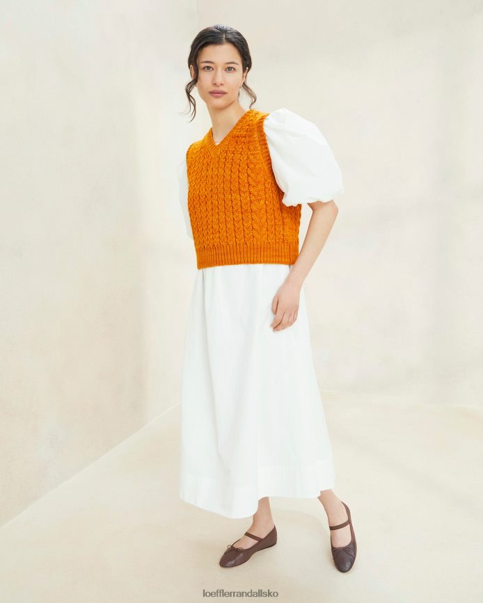 Kvinder Loeffler Randall rosie chunky sweater vest solnedgang tøj P64XZ4256